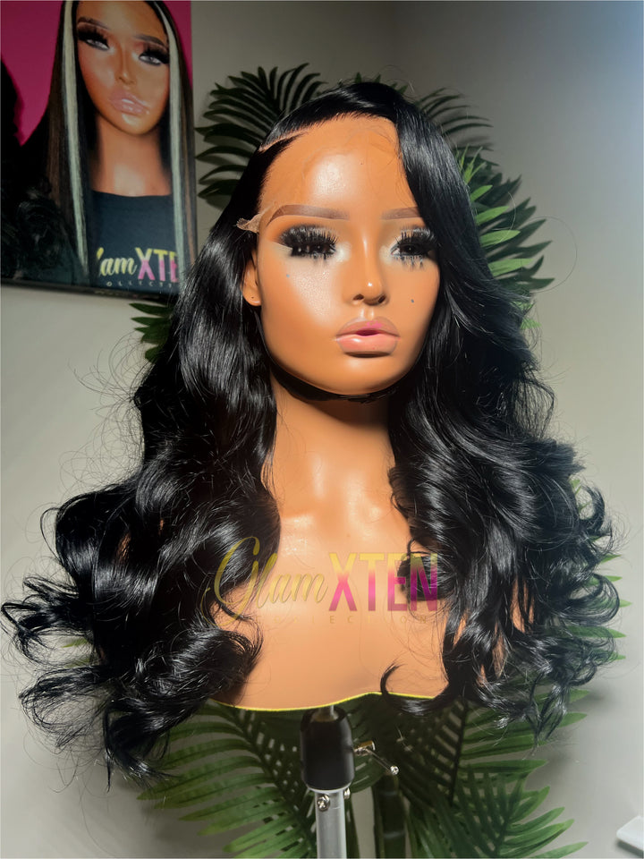MEGAN : 21" Circumference - Custom Ready (JET Black) - Glam Xten Collection