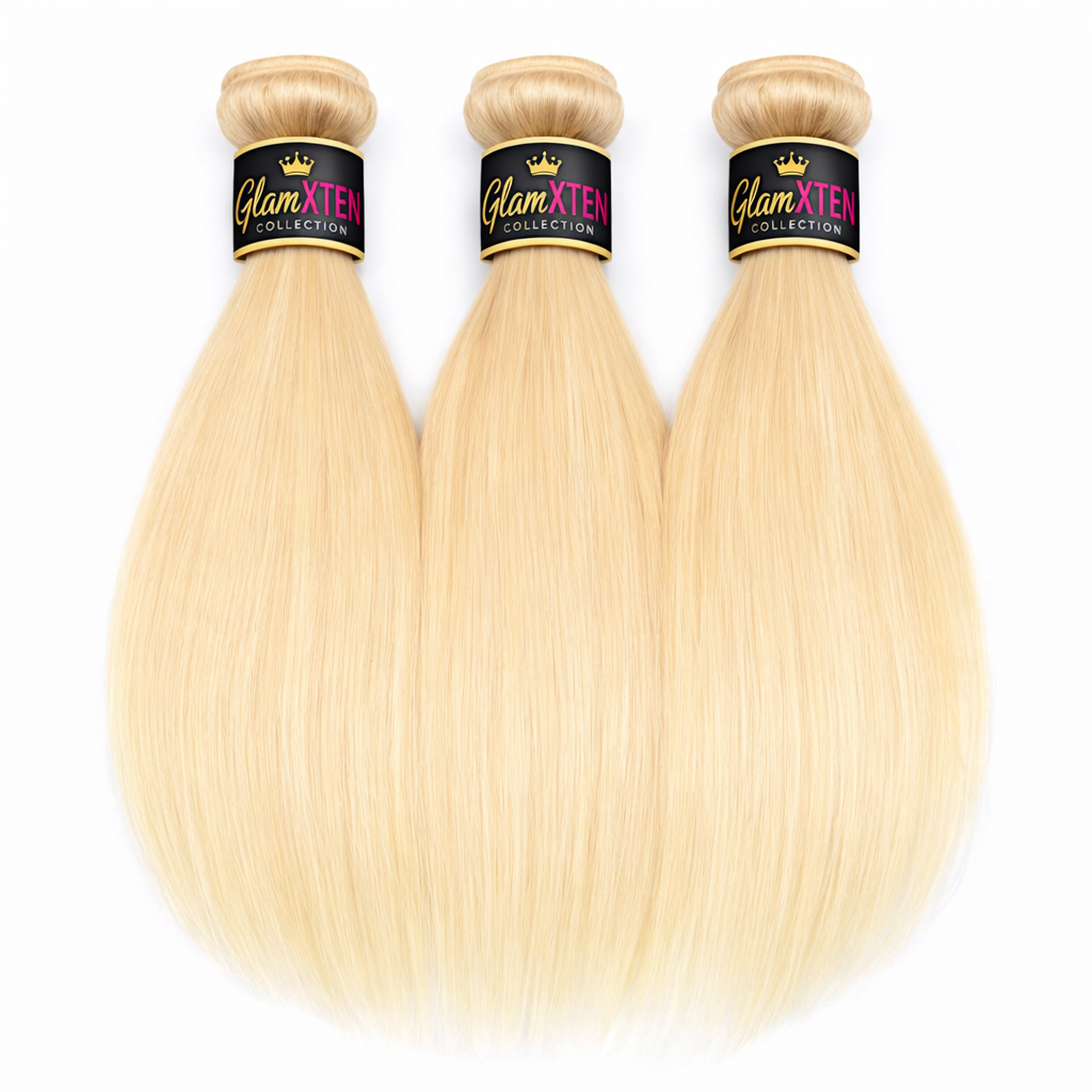 #613 Blonde Silky Straight Bundle Deals - Glam Xten Collection