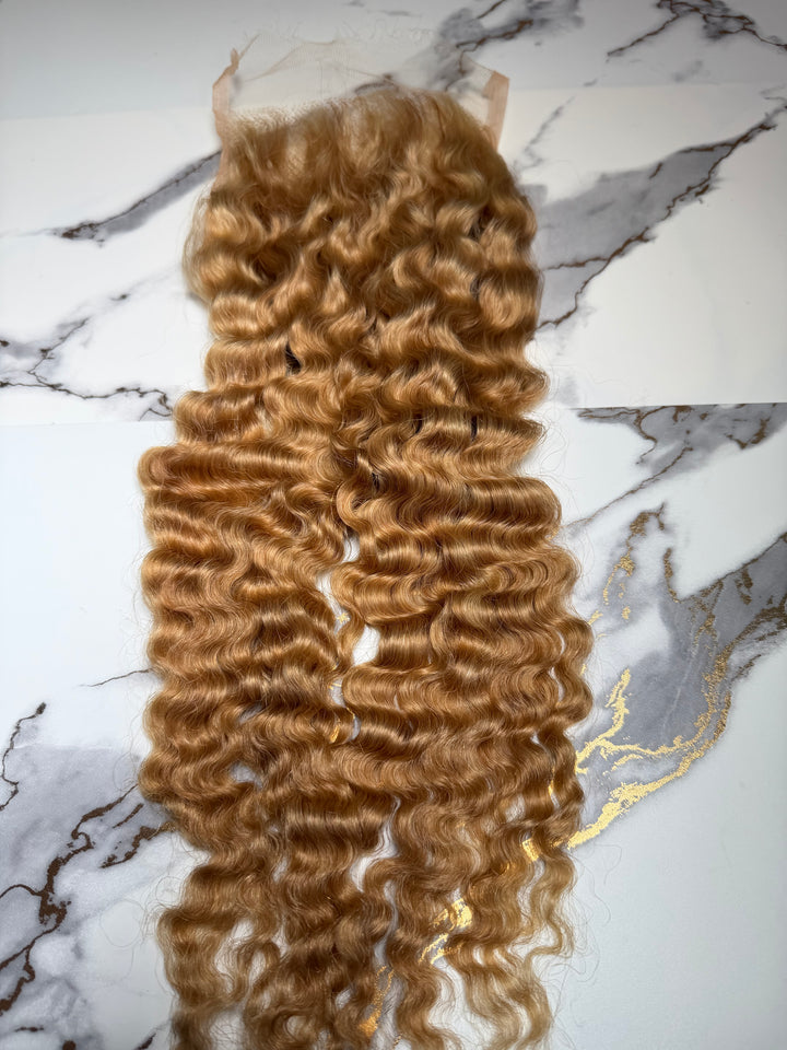 HD Lace Closure - Prestige Blonde Burmese Curly - Glam Xten Collection