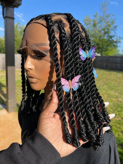 Full Lace Knotless Cuban Twists Wig - Glam Xten Collection