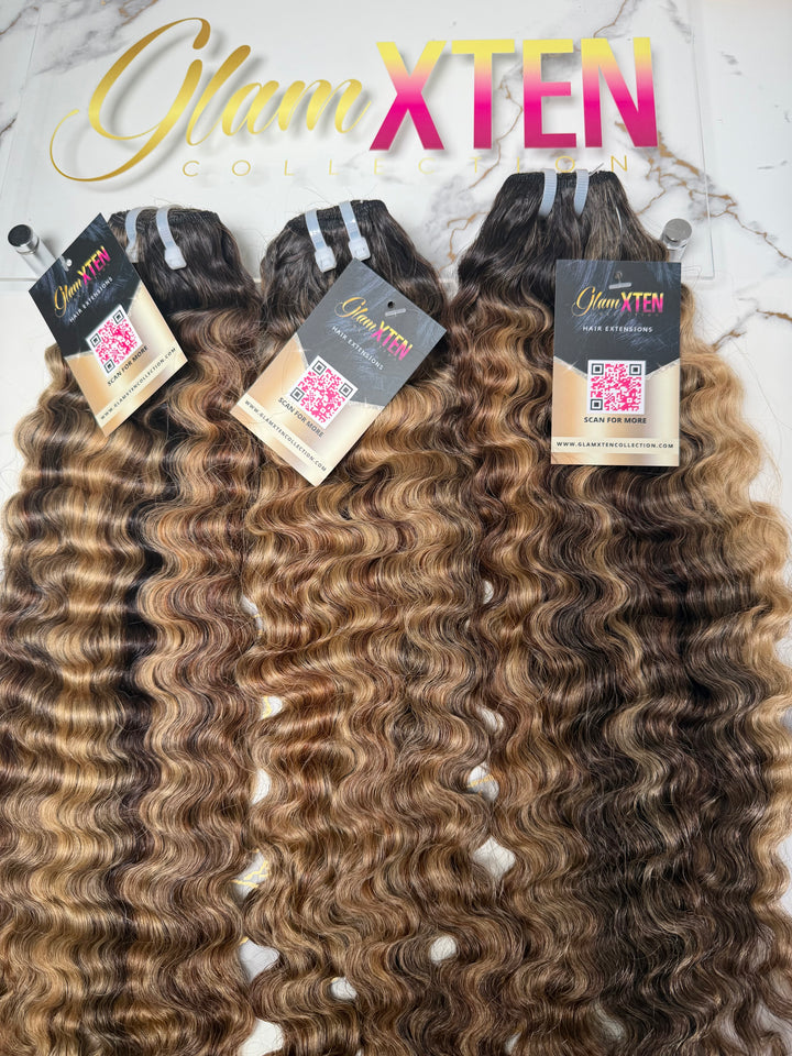 Honey Cashmere Raw Burmese Curly - Pre-Order - Glam Xten Collection