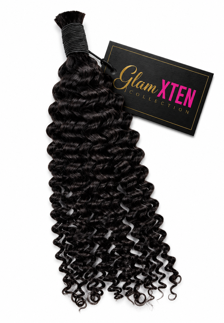 Deep Curly Bulk Braiding Hair Extensions - Glam Xten Collection