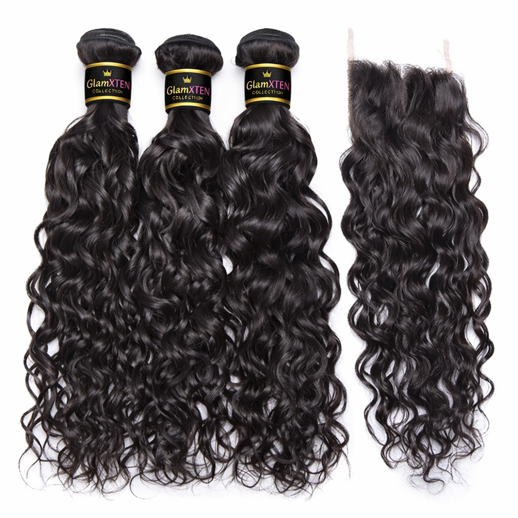 Water Wave Bundle + Closure Deals - Glam Xten Collection