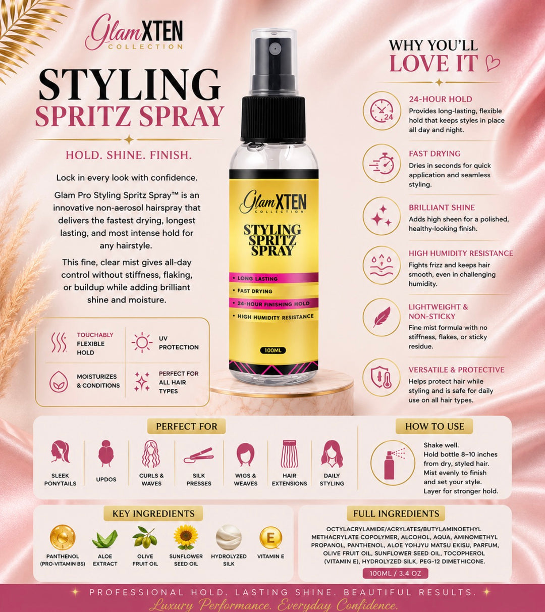 Glam Pro Styling Spritz Spray™ - Glam Xten Collection