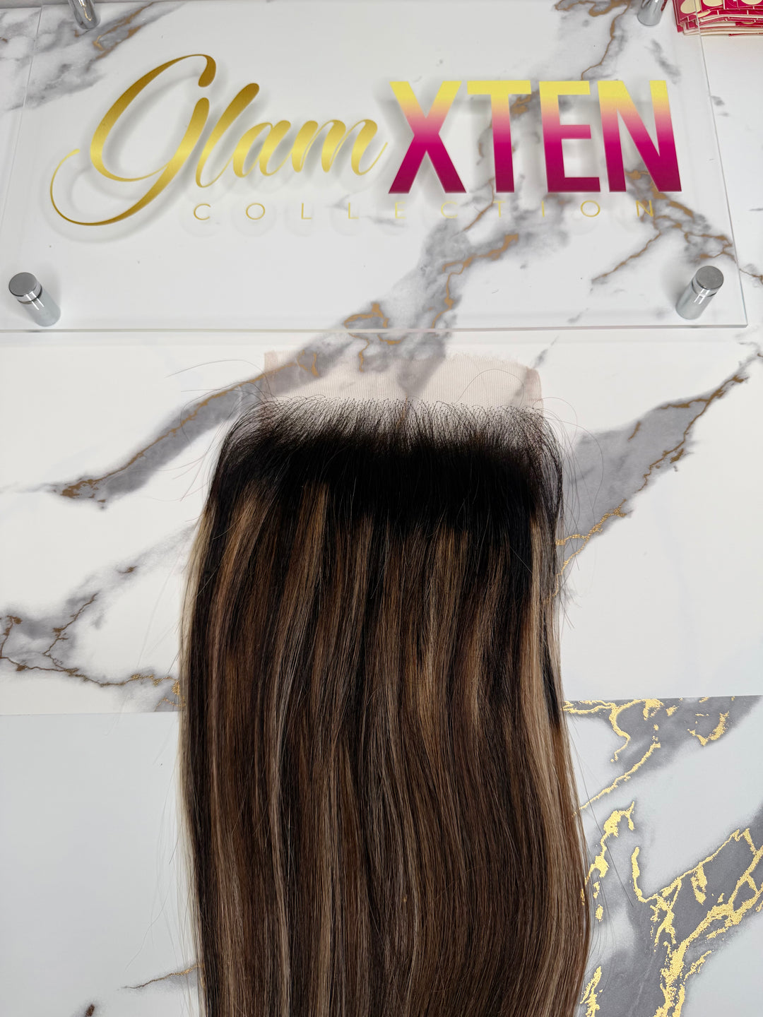 HD Lace Closure - Multicolored Honey Blonde - Glam Xten Collection