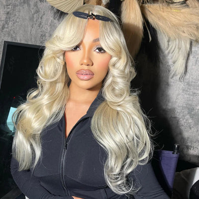 13x4 Invisible HD Lace 613 Blonde Full Lace Frontal Wig - Body Wave - Glam Xten Collection