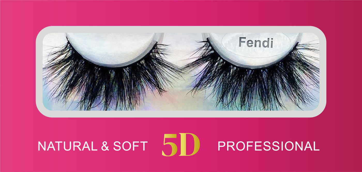 5D Luxury Mink Eyelashes - FENDI - Glam Xten Collection