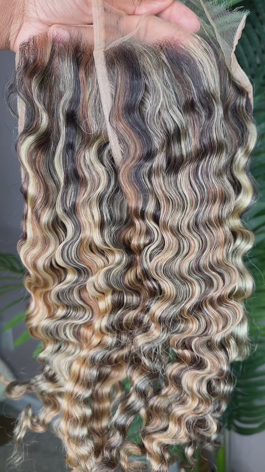 Honey Cashmere Raw Burmese Curly HD Lace Closure In Stock