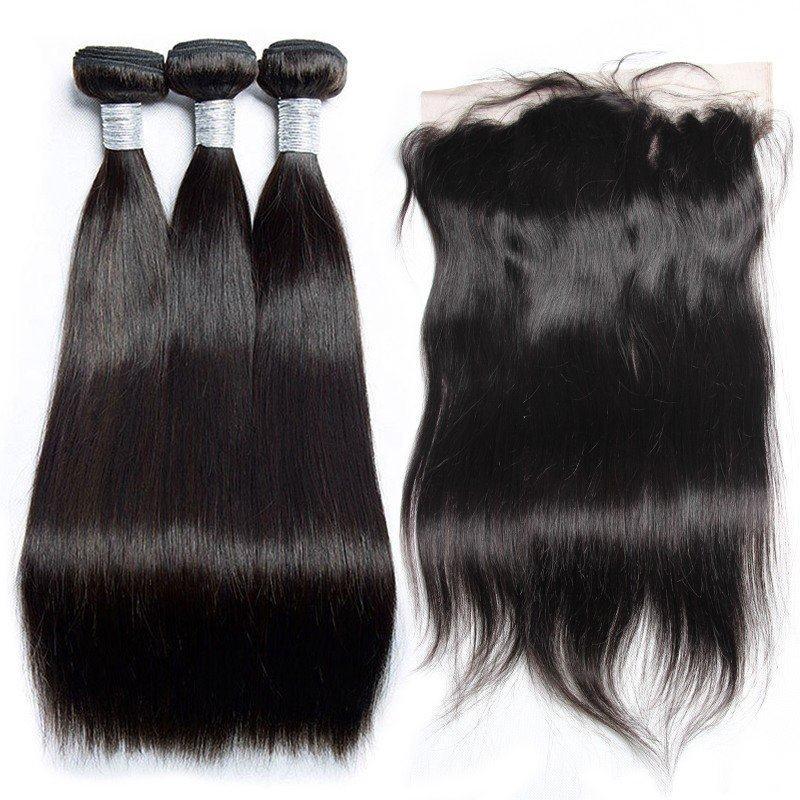 Silky Straight Bundle + Frontal Deal - Glam Xten Collection