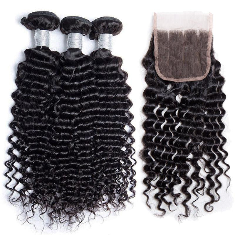 Curly Bundle + Closure Deals - Glam Xten Collection